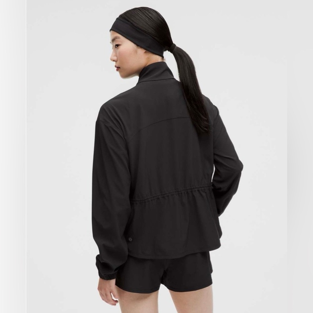 🍋Women’s Lululemon UV-Protective Cinch-Waist Running Jacket XL Black W3IKAS🍋